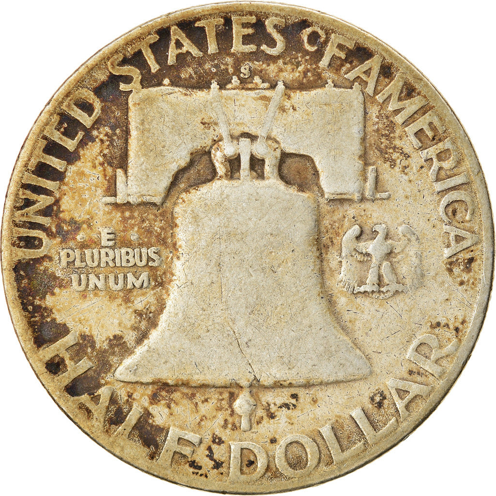 Coin, United States, Franklin Half Dollar, Half Dollar, 1951, U.S. Mint, San