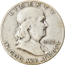 Coin, United States, Franklin Half Dollar, Half Dollar, 1952, U.S. Mint
