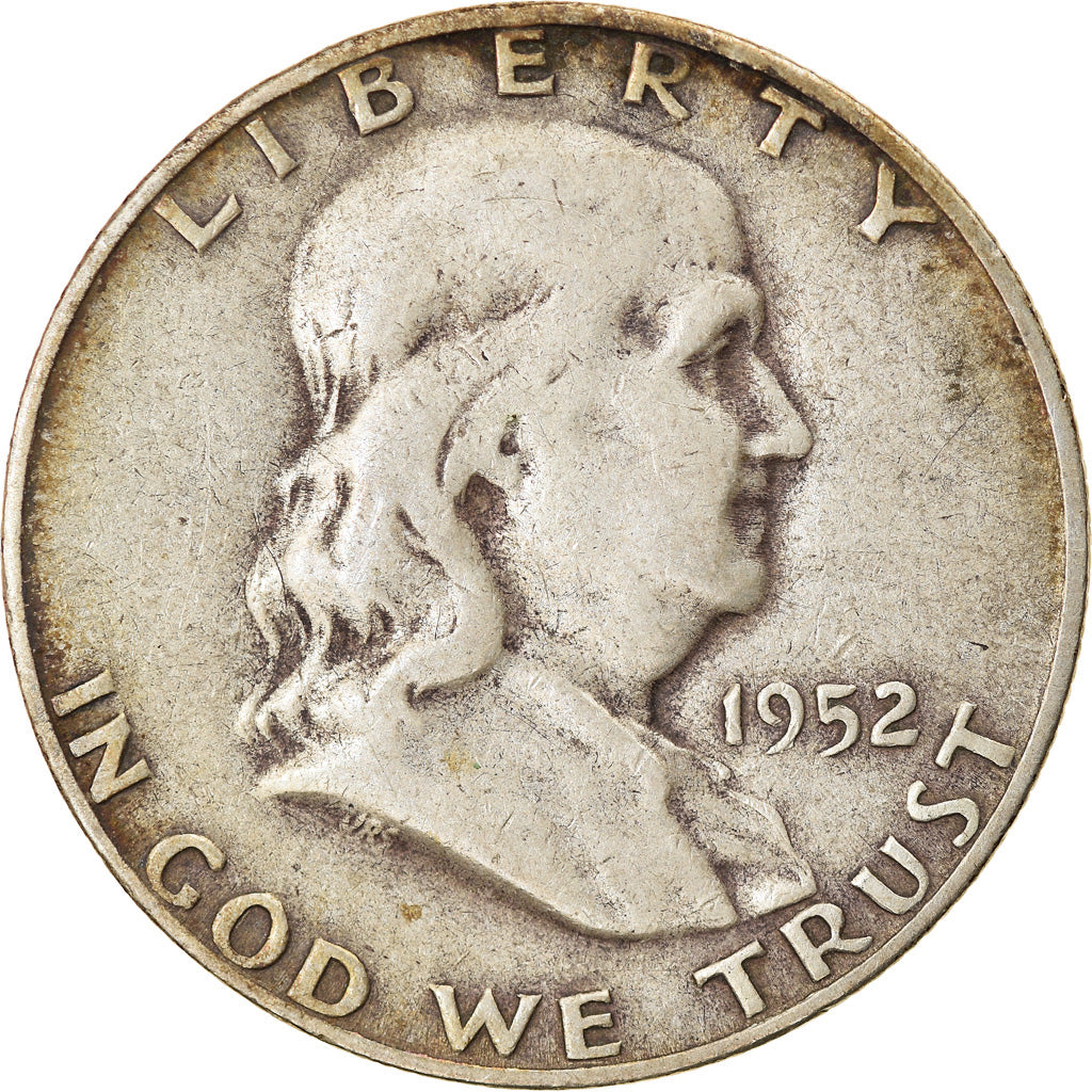 Coin, United States, Franklin Half Dollar, Half Dollar, 1952, U.S. Mint, San