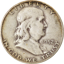 Coin, United States, Franklin Half Dollar, Half Dollar, 1952, U.S. Mint, San