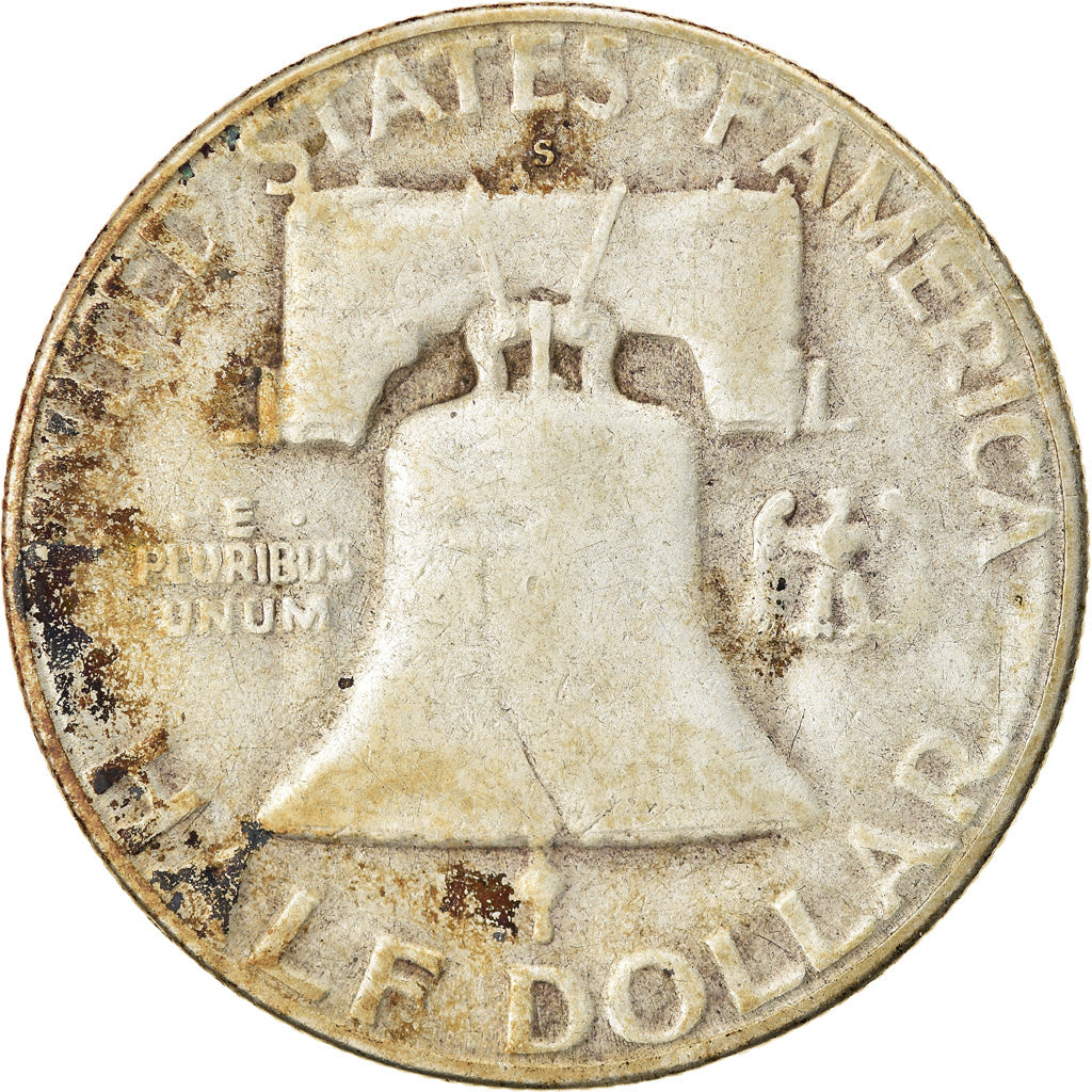 Coin, United States, Franklin Half Dollar, Half Dollar, 1954, U.S. Mint, San