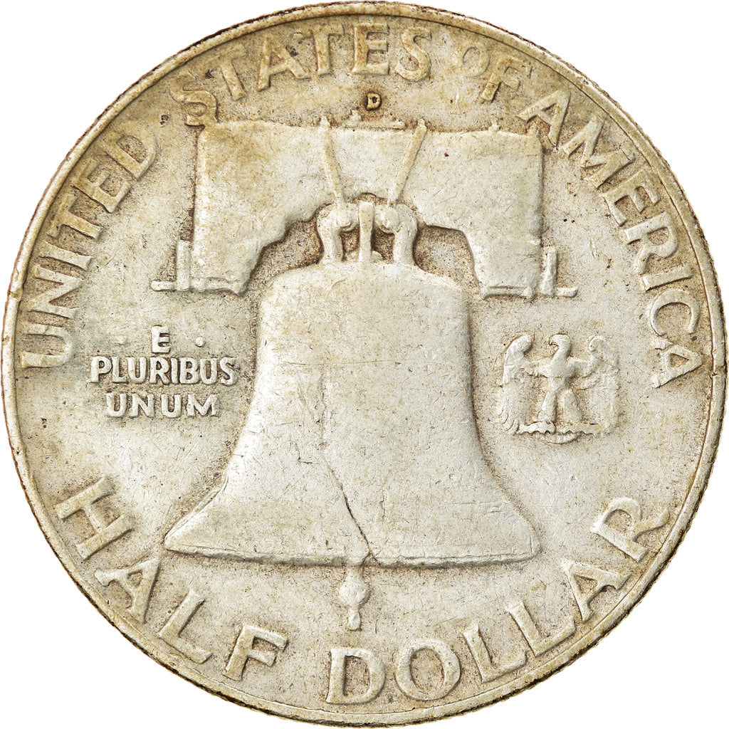 Coin, United States, Franklin Half Dollar, Half Dollar, 1957, U.S. Mint, Denver