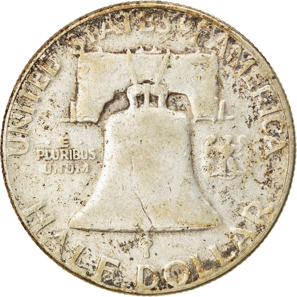 Moeda, Estados Unidos da América, Franklin Half Dollar, Half Dollar, 1957, U.S.