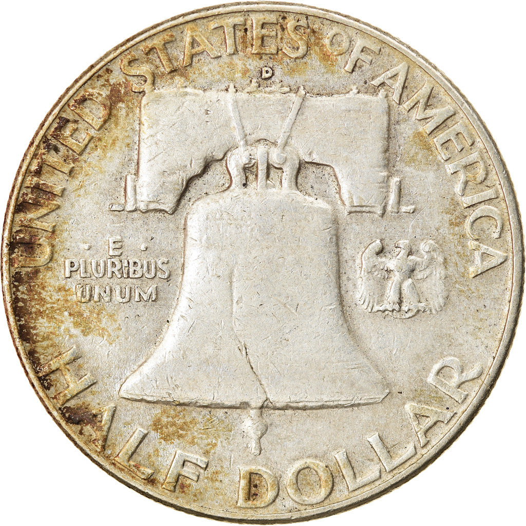 Coin, United States, Franklin Half Dollar, Half Dollar, 1961, U.S. Mint, Denver
