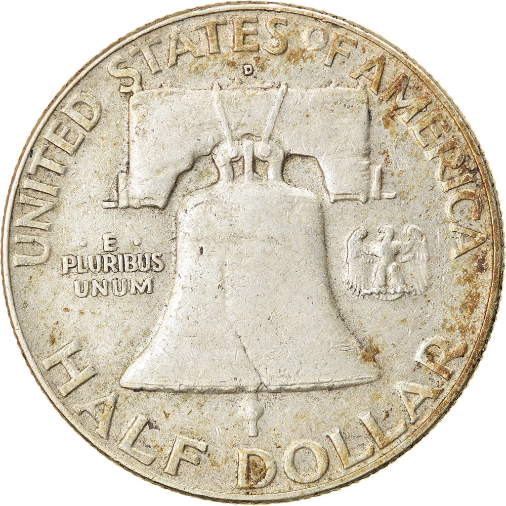 Coin, United States, Franklin Half Dollar, Half Dollar, 1962, U.S. Mint, Denver