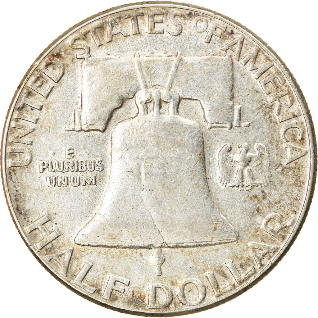 Coin, United States, Franklin Half Dollar, Half Dollar, 1962, U.S. Mint