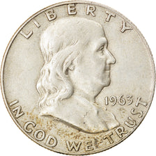Coin, United States, Franklin Half Dollar, Half Dollar, 1963, U.S. Mint, Denver