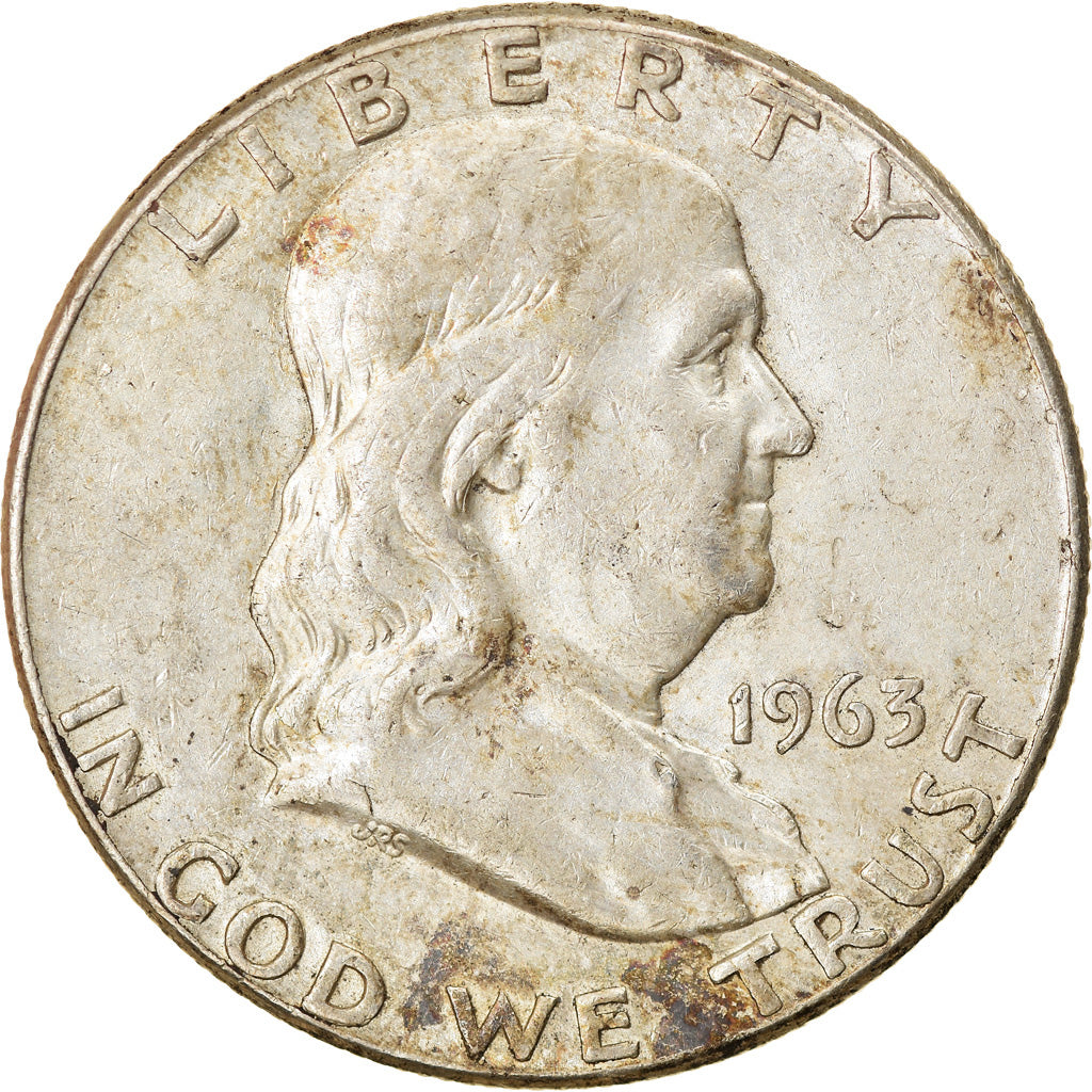 Coin, United States, Franklin Half Dollar, Half Dollar, 1963, U.S. Mint