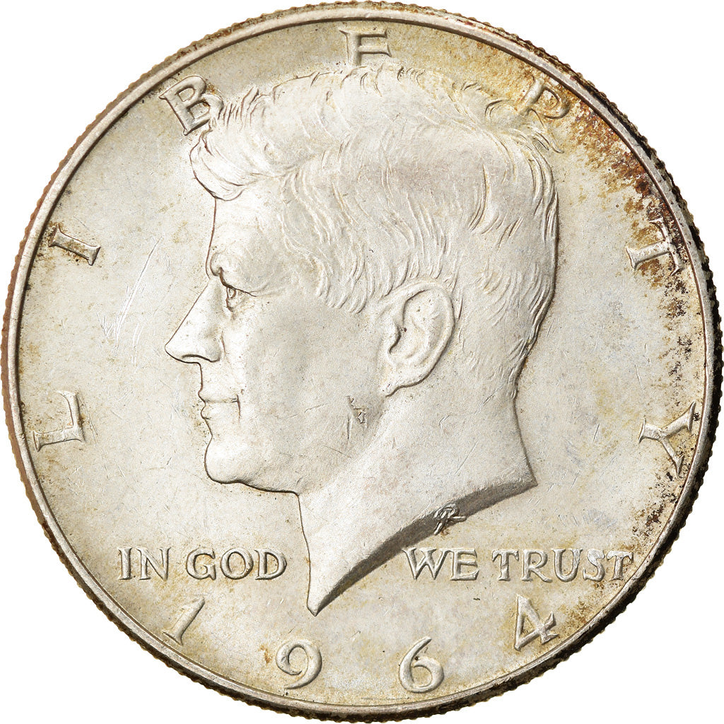Coin, United States, Kennedy Half Dollar, Half Dollar, 1964, U.S. Mint, Denver
