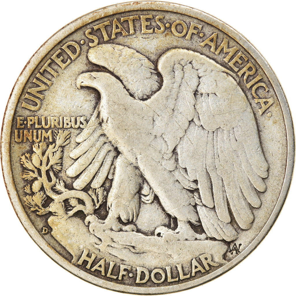Coin, United States, Walking Liberty Half Dollar, Half Dollar, 1936, U.S. Mint