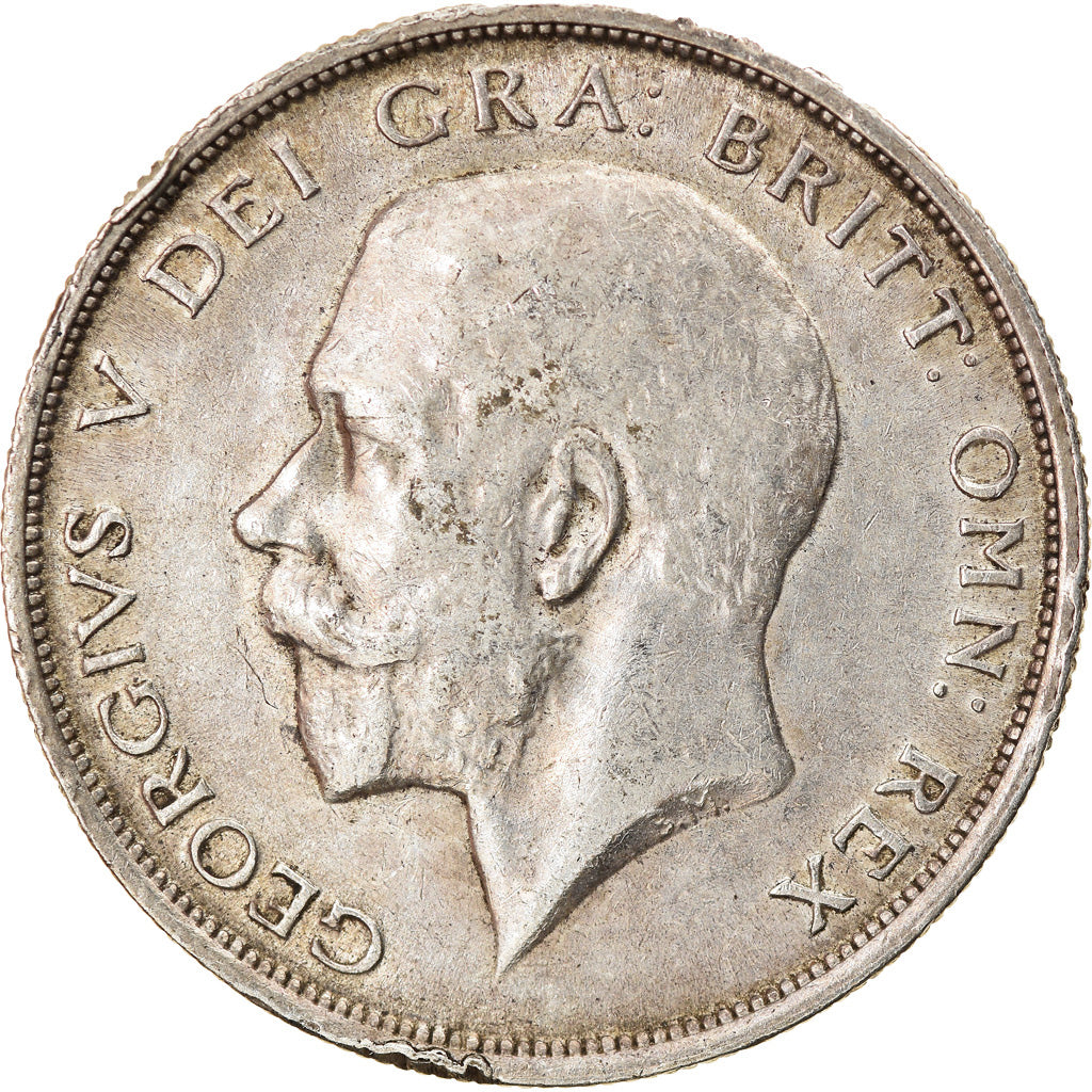 Coin, Great Britain, George V, 1/2 Crown, 1915, AU(50-53), Silver, KM:818.1