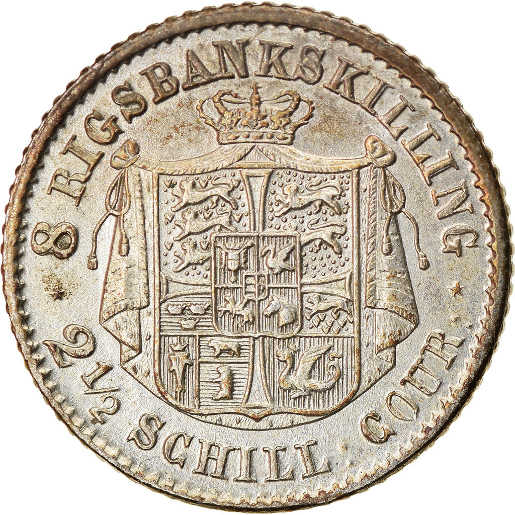 Coin, Denmark, Christian VIII, 8 Rigsbankskilling, 1843, Altona, MS(60-62)