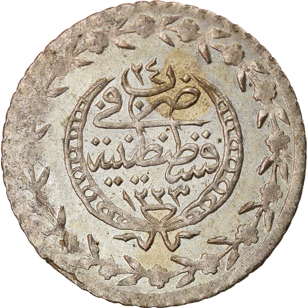 Coin, Turkey, Mahmud II, 10 Para, 1831, Qustantiniyah, AU(55-58), Silver, KM:587
