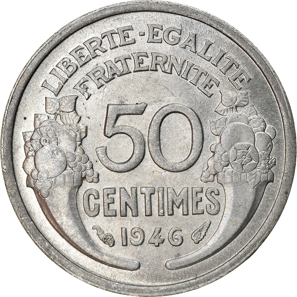 Munten, Frankrijk, Morlon, 50 Centimes, 1946, Paris, UNC-, Aluminium, KM:894.1a