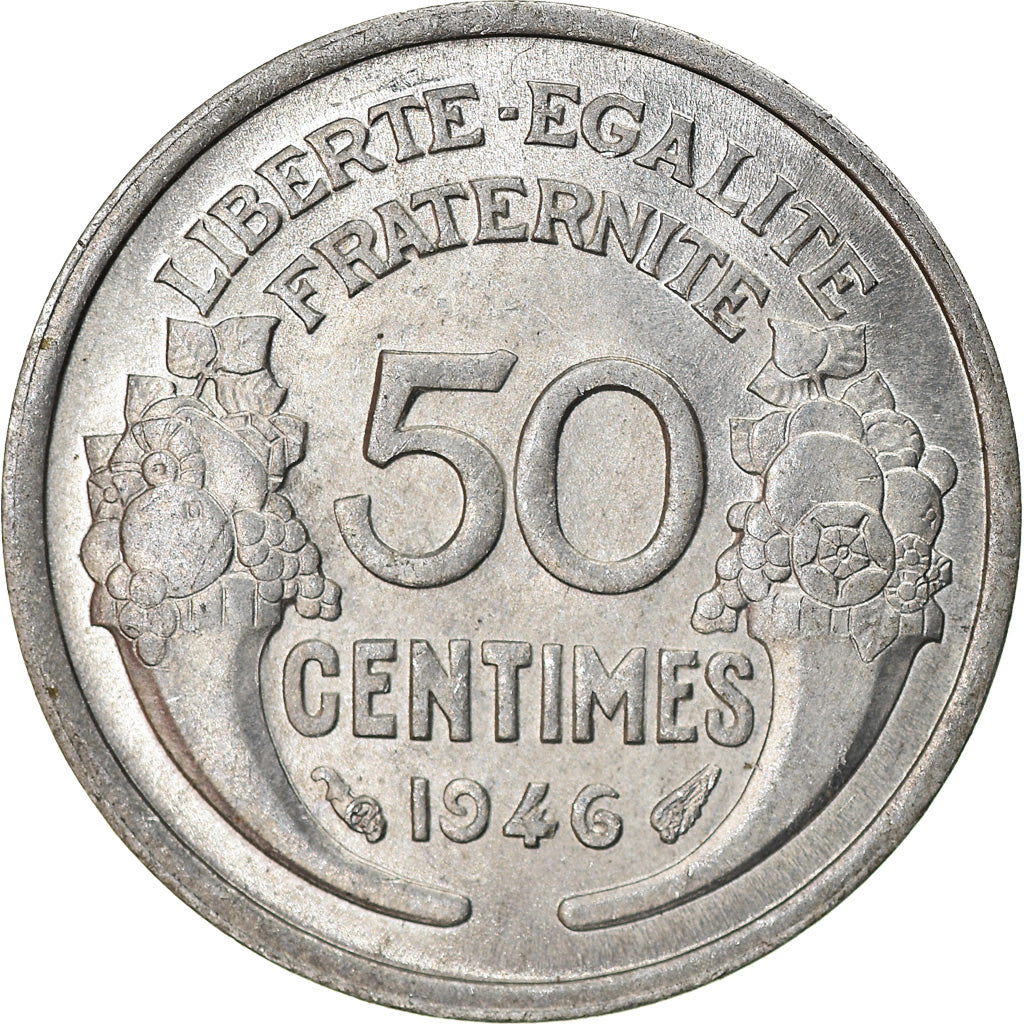 Munten, Frankrijk, Morlon, 50 Centimes, 1946, Paris, UNC-, Aluminium, KM:894.1a