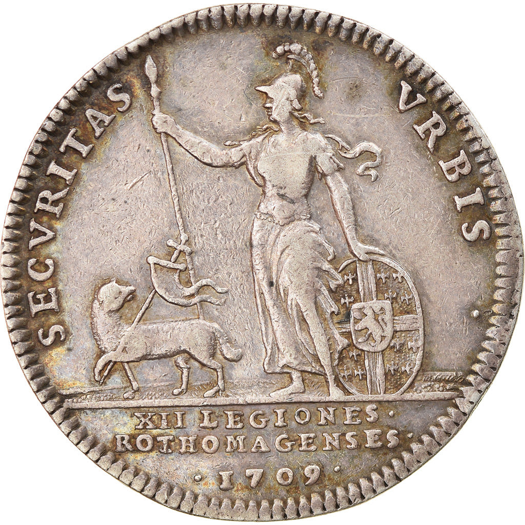 France, Jeton, Louis XIV, Ville de Rouen, 1709, TTB, Argent, Feuardent:6096