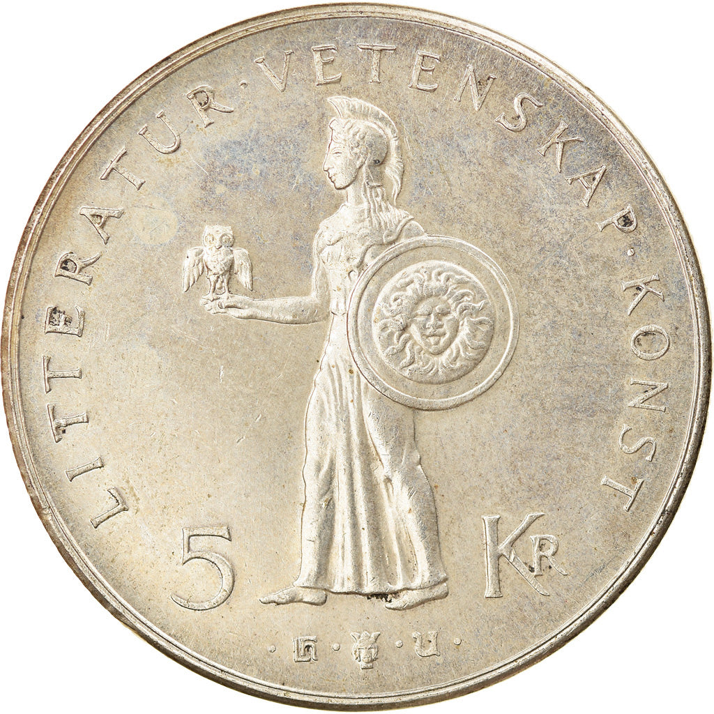 Coin, Sweden, Gustaf VI, 5 Kronor, 1962, AU(55-58), Silver, KM:838