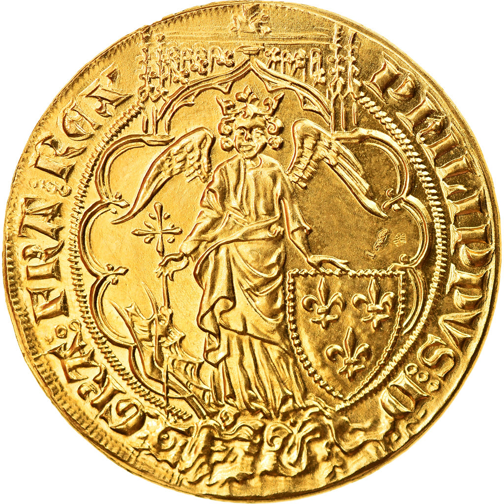 France, Medal, Philippe VI, Ange d'Or, Restrike, MS(65-70), Gold
