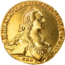 France, Medal, Catherine II, 10 Roubles, 1767, Restrike, MS(65-70), Gold