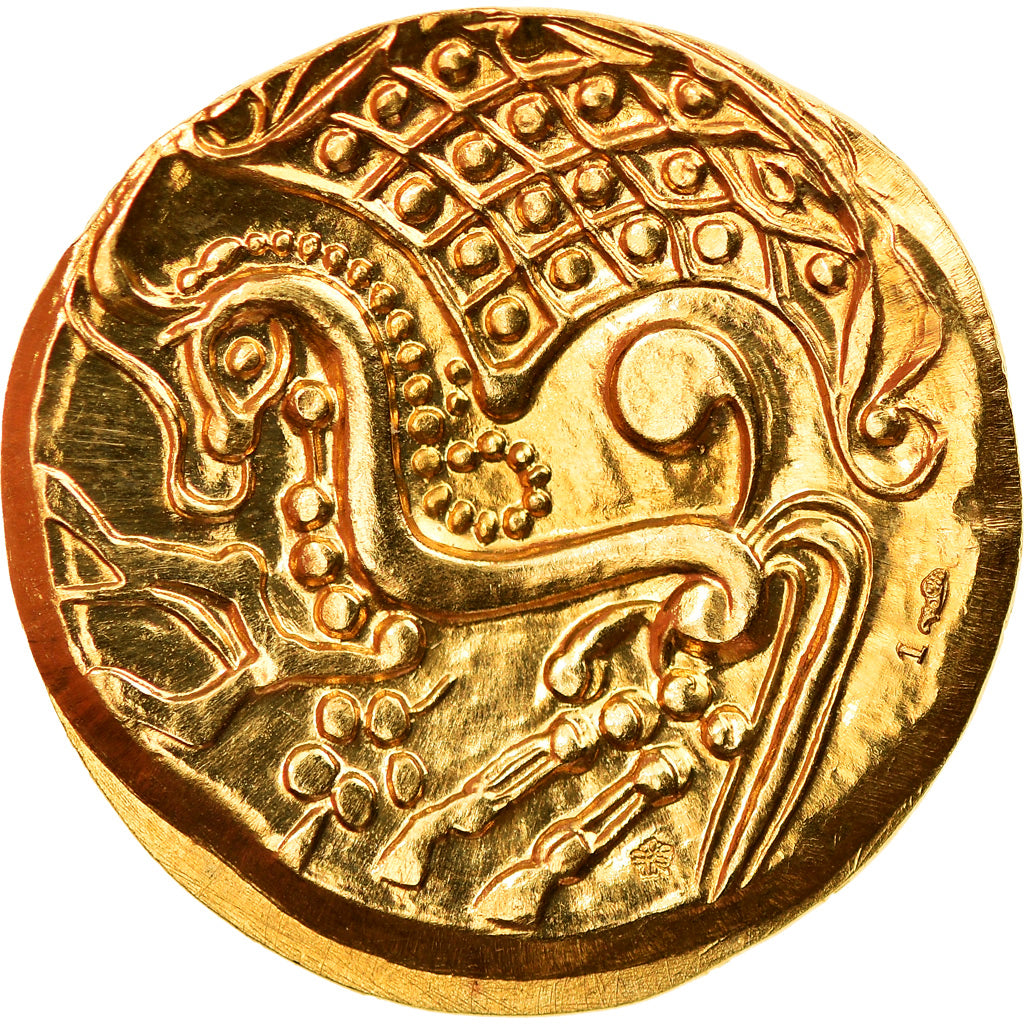 France, Medal, Parisii Stater, Restrike, MS(65-70), Gold