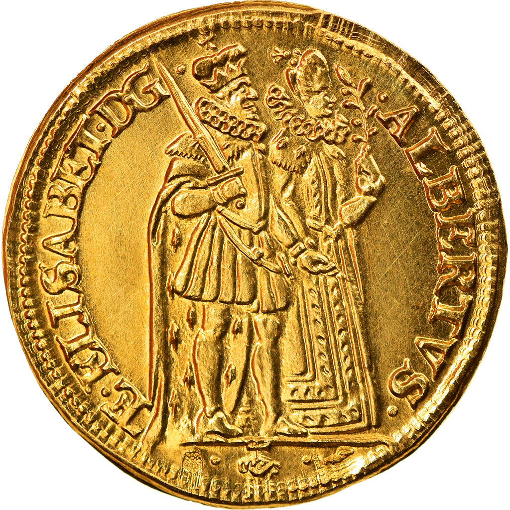 France, Medal, Albert & Isabella, 2/3 Souverain d'or, Restrike, MS(65-70), Gold