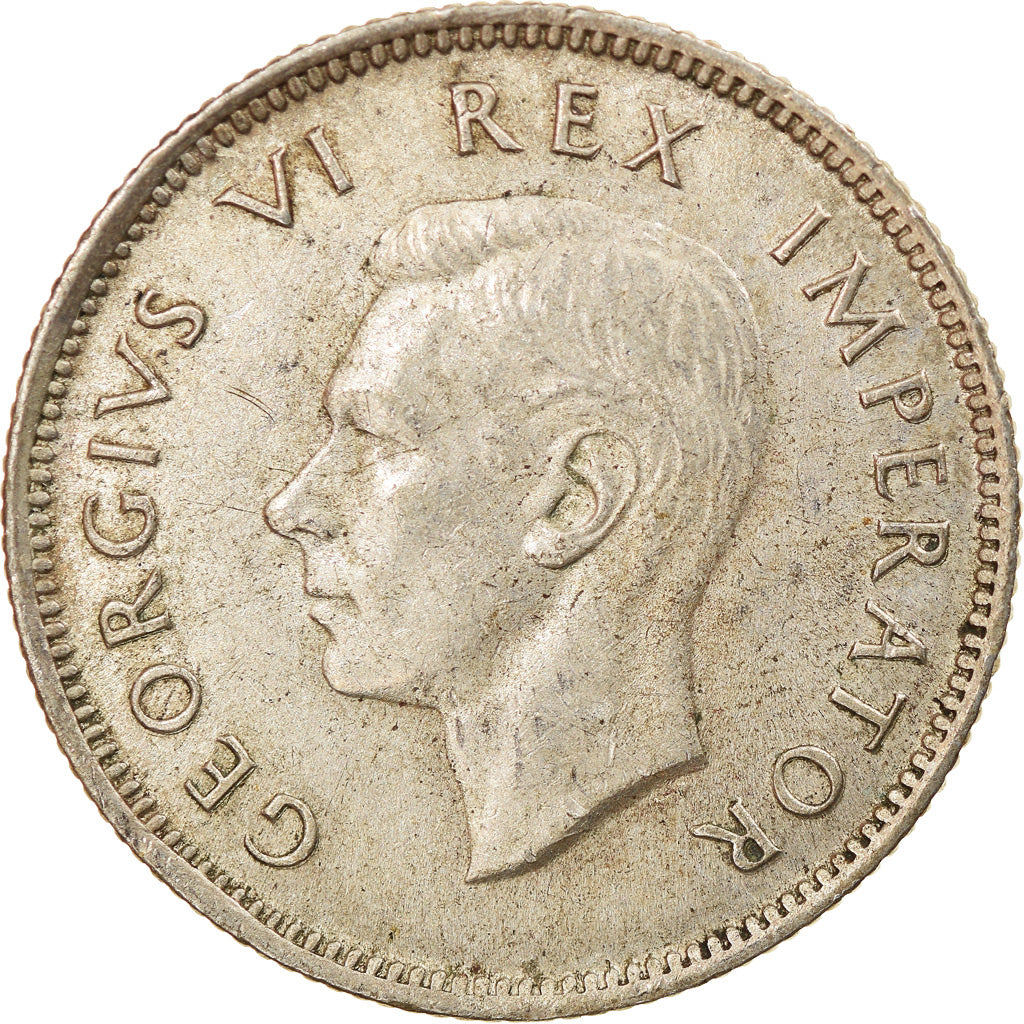 Coin, South Africa, George VI, Shilling, 1942, AU(55-58), Silver, KM:28