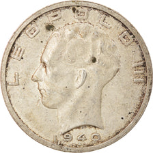 Coin, Belgium, Leopold III, 50 Francs, 50 Frank, 1940, AU(50-53), Silver