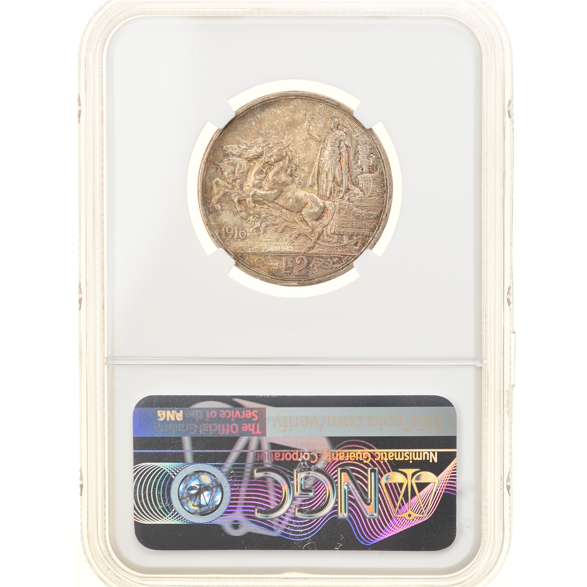 Coin, Italy, Vittorio Emanuele III, 2 Lire, 1916, Rome, NGC, MS64, MS(64)