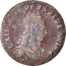 Coin, France, Louis XIV, Liard de France au buste juvénile, 1656, Rouen