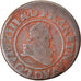 Coin, France, Louis XIII, Double tournois, buste juvénile au col fraisé