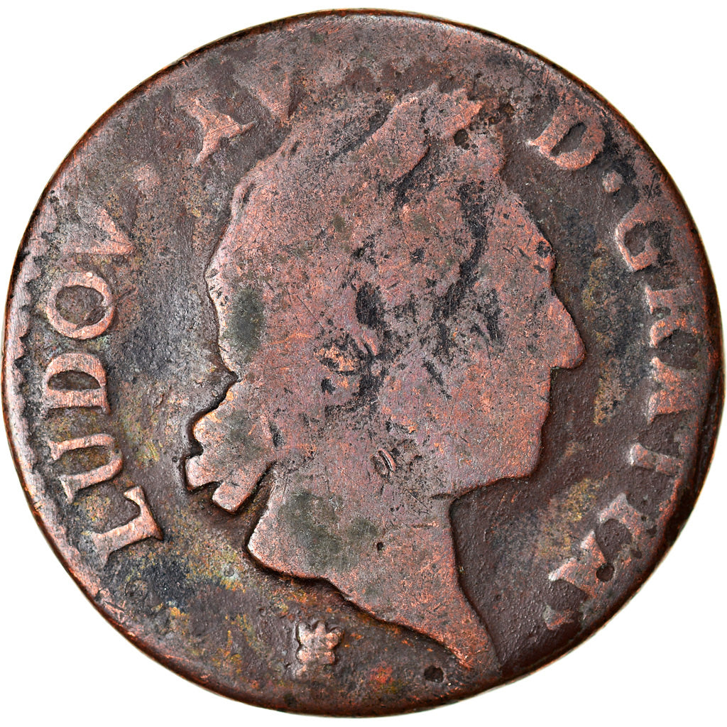 Moneta, Francia, Louis XV, Demi sol à la vieille tête, 1/2 Sol, 1773, Limoges