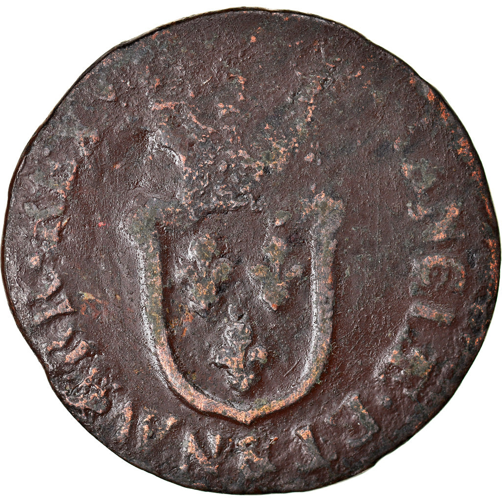 Münze, Frankreich, Louis XV, 1/2 Sol d'Aix, Aix, S, Kupfer