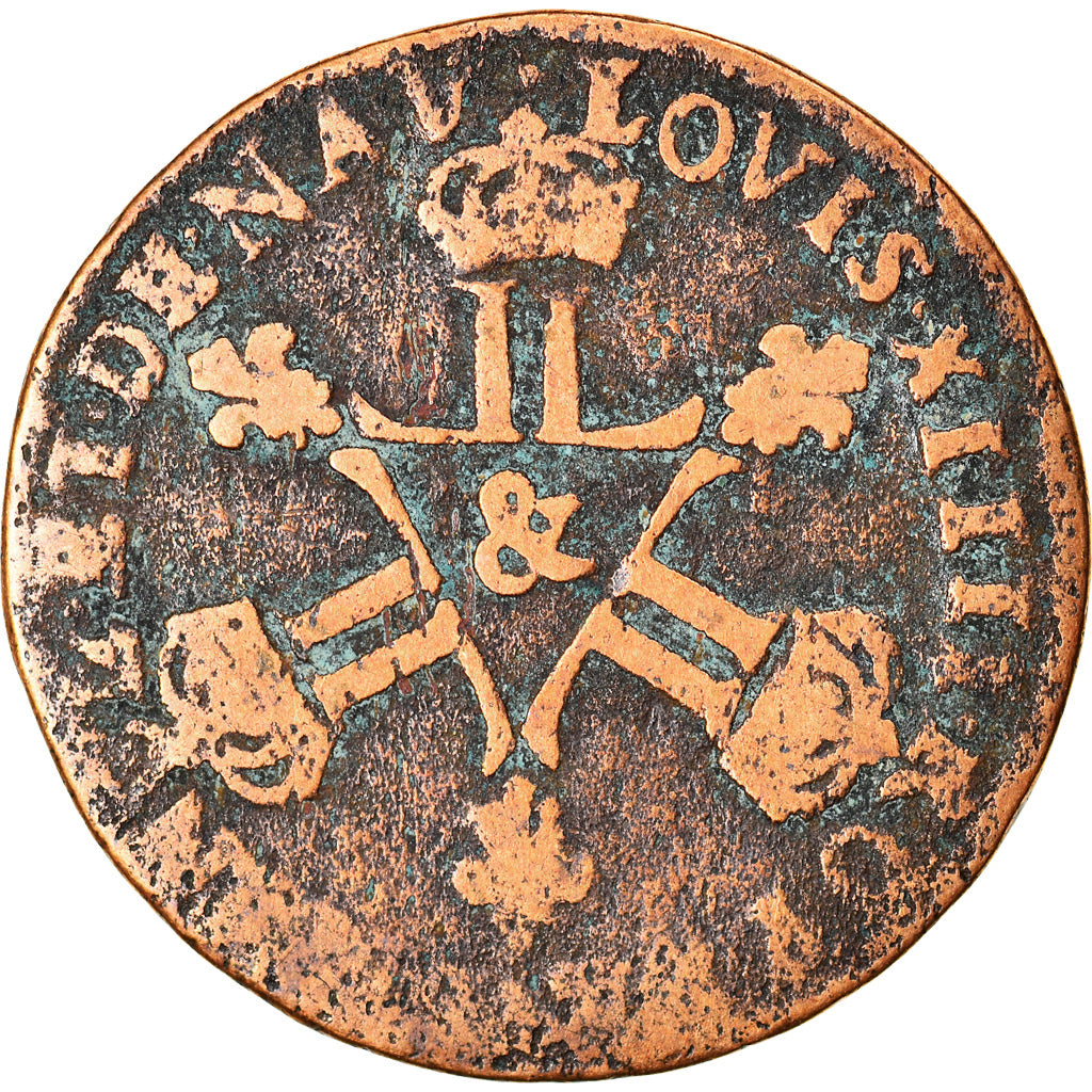 Monnaie, France, Louis XIV, Six deniers dits « dardenne », 6 Deniers, Aix