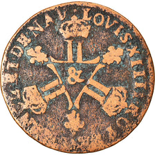 Monnaie, France, Louis XIV, Six deniers dits « dardenne », 6 Deniers, Aix