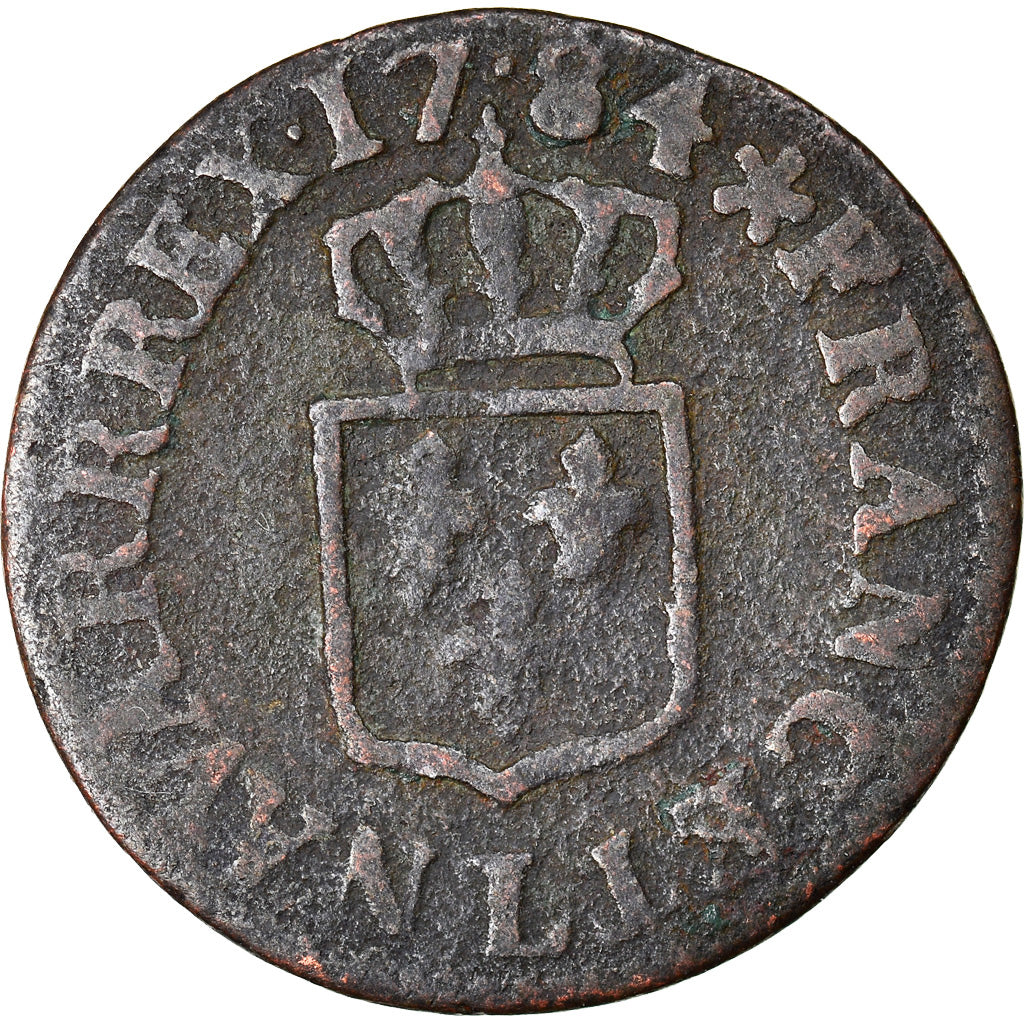 Münze, Frankreich, Louis XVI, Liard, Liard, 1784, Bayonne, S, Kupfer, KM:585.9