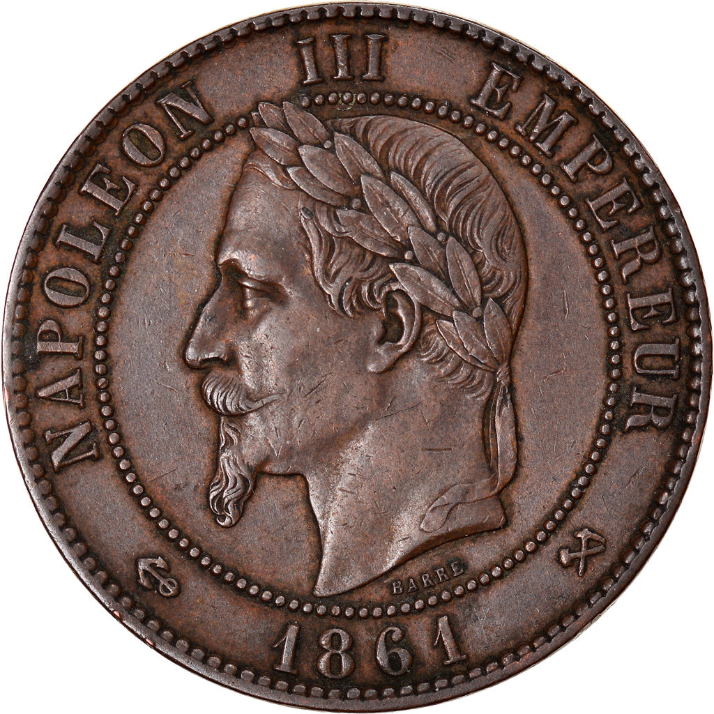 Coin, France, Napoleon III, Napoléon III, 10 Centimes, 1861, Bordeaux