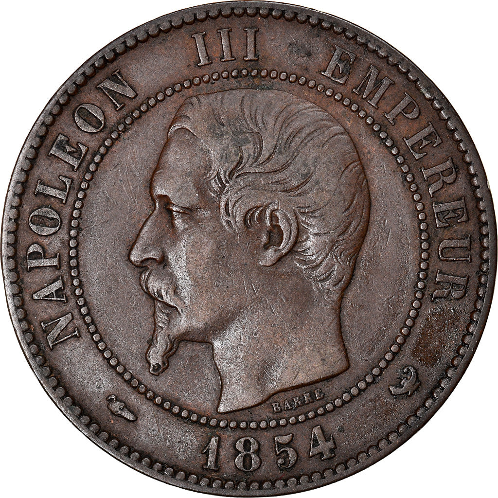 Monnaie, France, Visite de Lille, 10 Centimes, 1854, Lille, TTB, Bronze