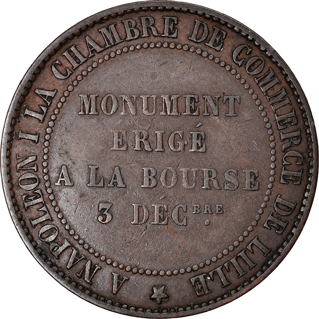 Monnaie, France, Visite de Lille, 10 Centimes, 1854, Lille, TTB, Bronze