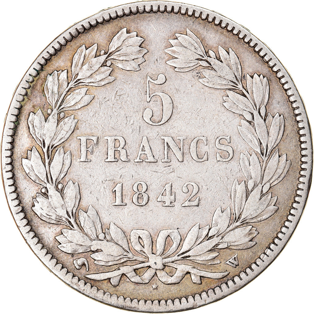 Monnaie, France, Louis-Philippe, 5 Francs, 1842, Lille, TTB, Argent