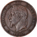 Munten, Frankrijk, Napoleon III, Napoléon III, 5 Centimes, 1863, Strasbourg