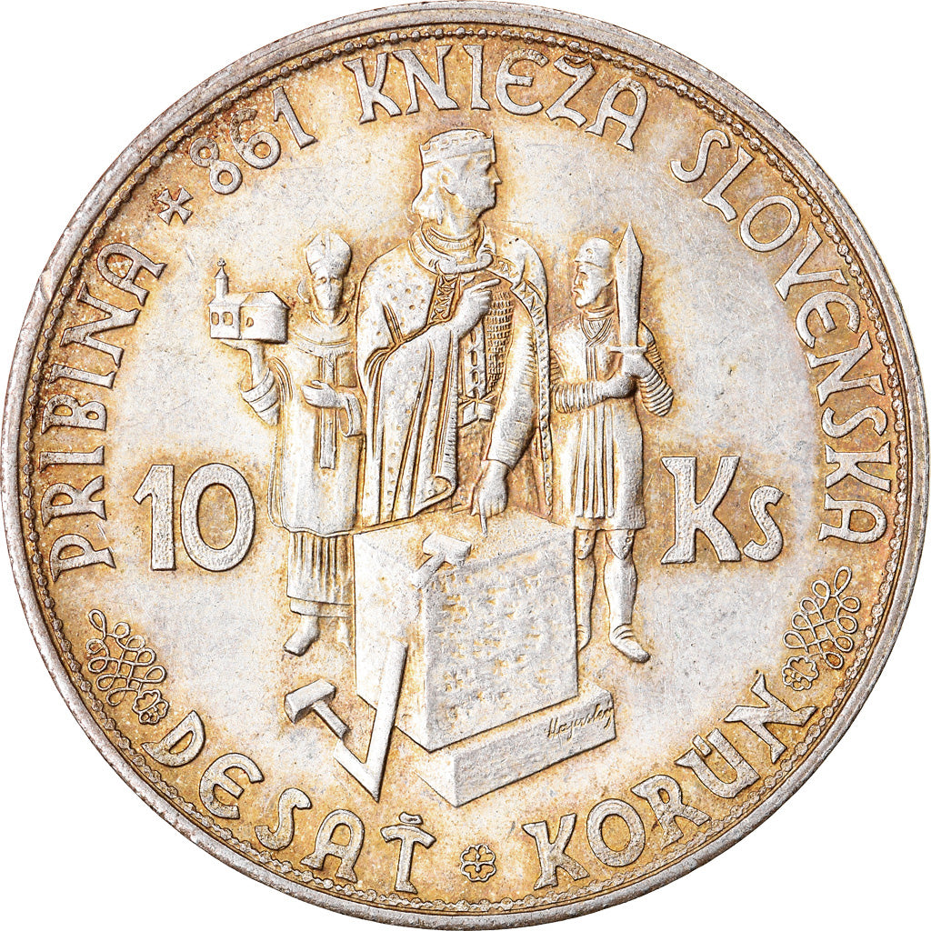 Coin, Slovakia, 10 Korun, 1944, AU(55-58), Silver, KM:9.2
