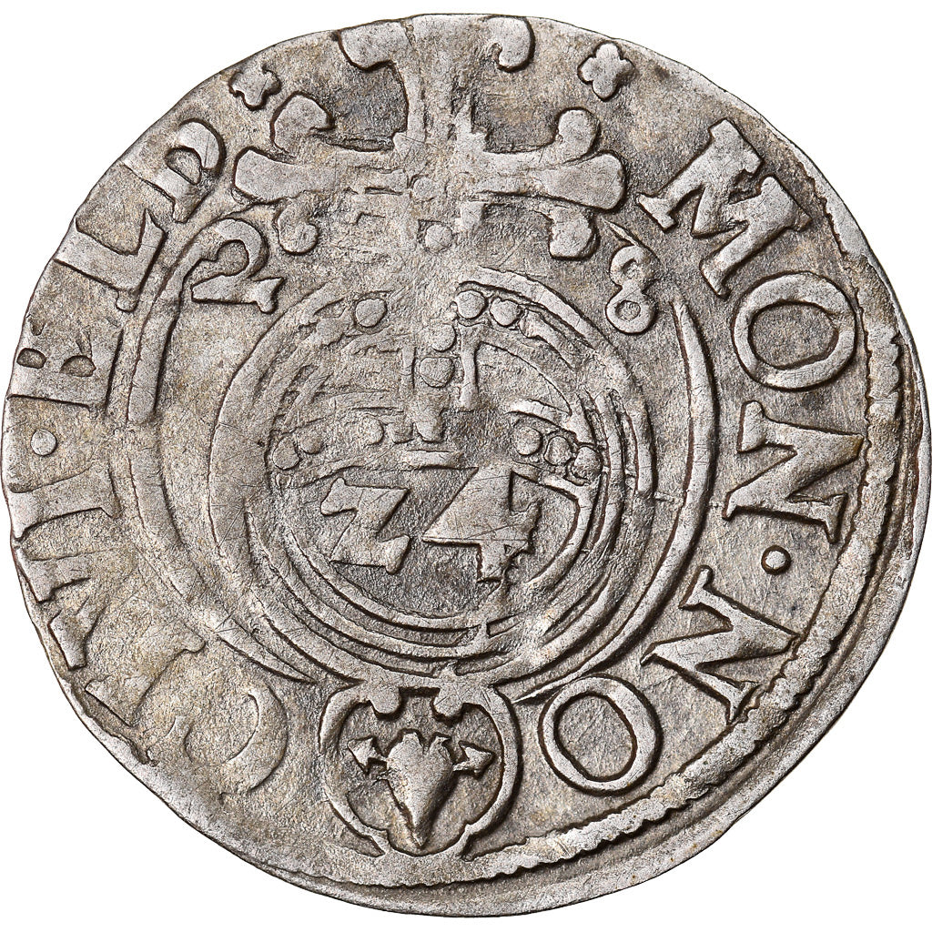 Munten, Polen, ELBING, Gustav II Adolph, 1/24 Thaler, 1628, ZF, Zilver, KM:11