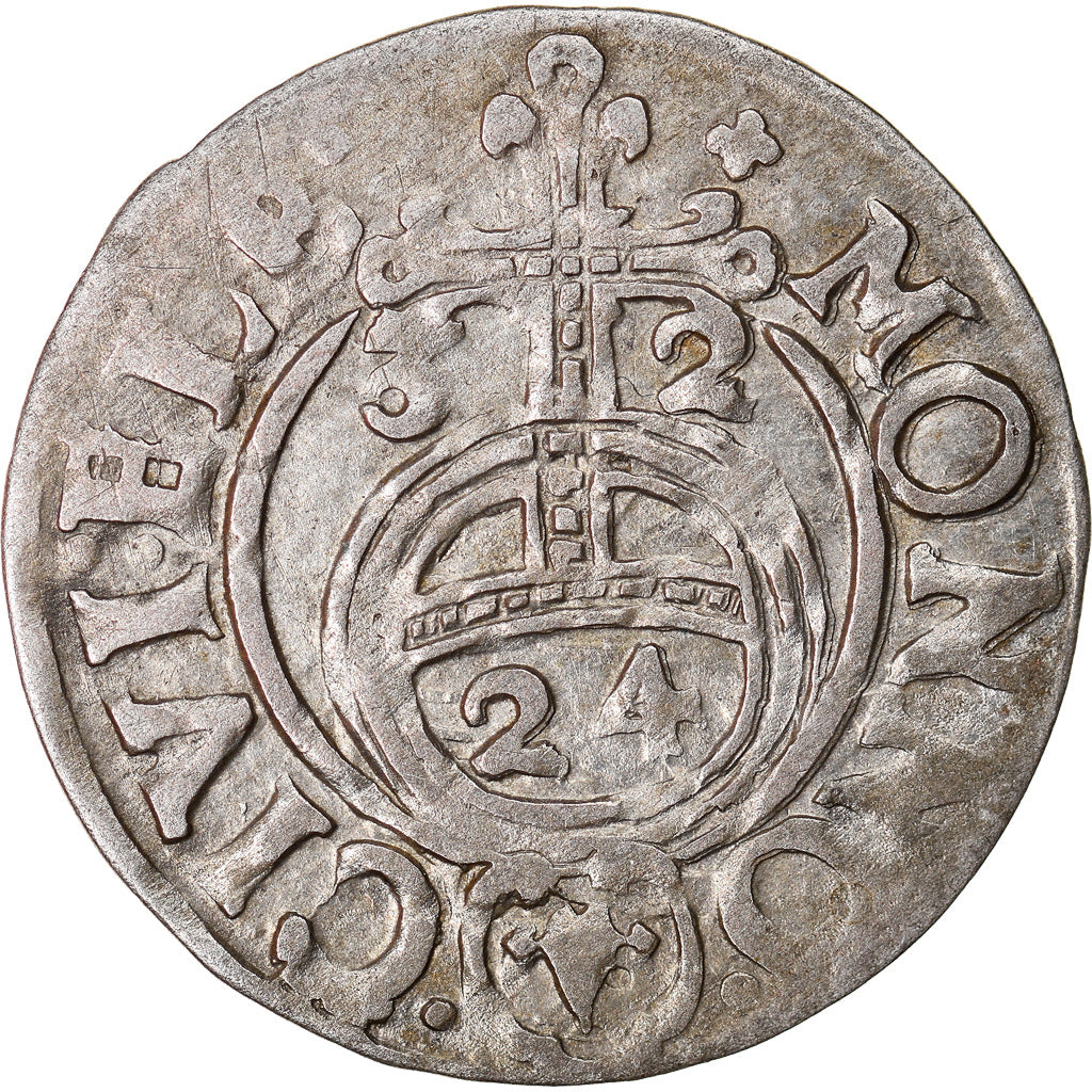 Coin, Poland, ELBING, Gustav II Adolph, 1/24 Thaler, 1632, EF(40-45), Silver
