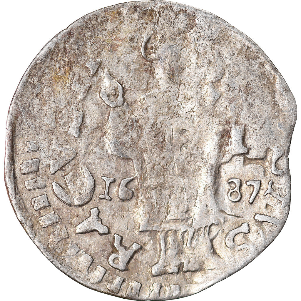 Coin, RAGUSA, Grosetto, 1687, VF(20-25), Billon, KM:5