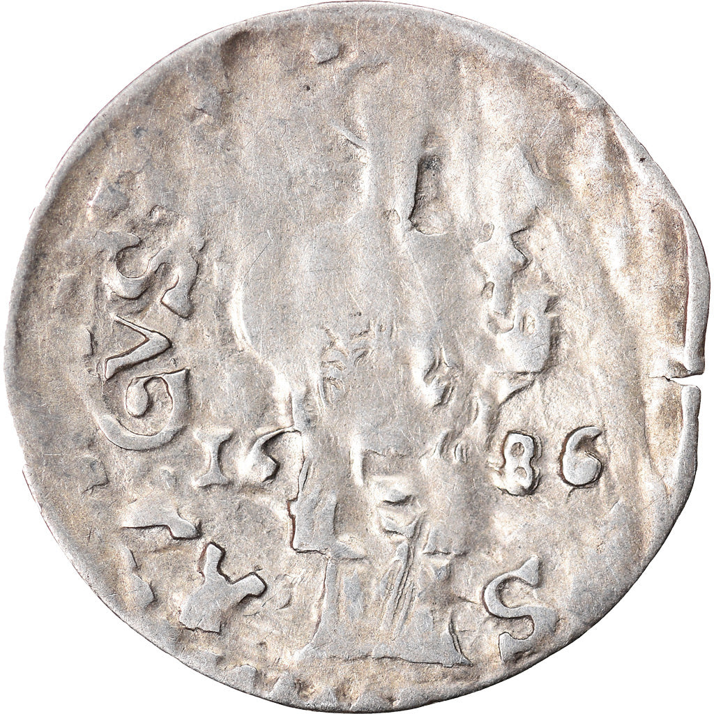 Coin, RAGUSA, Grosetto, 1686, VF(20-25), Billon, KM:5