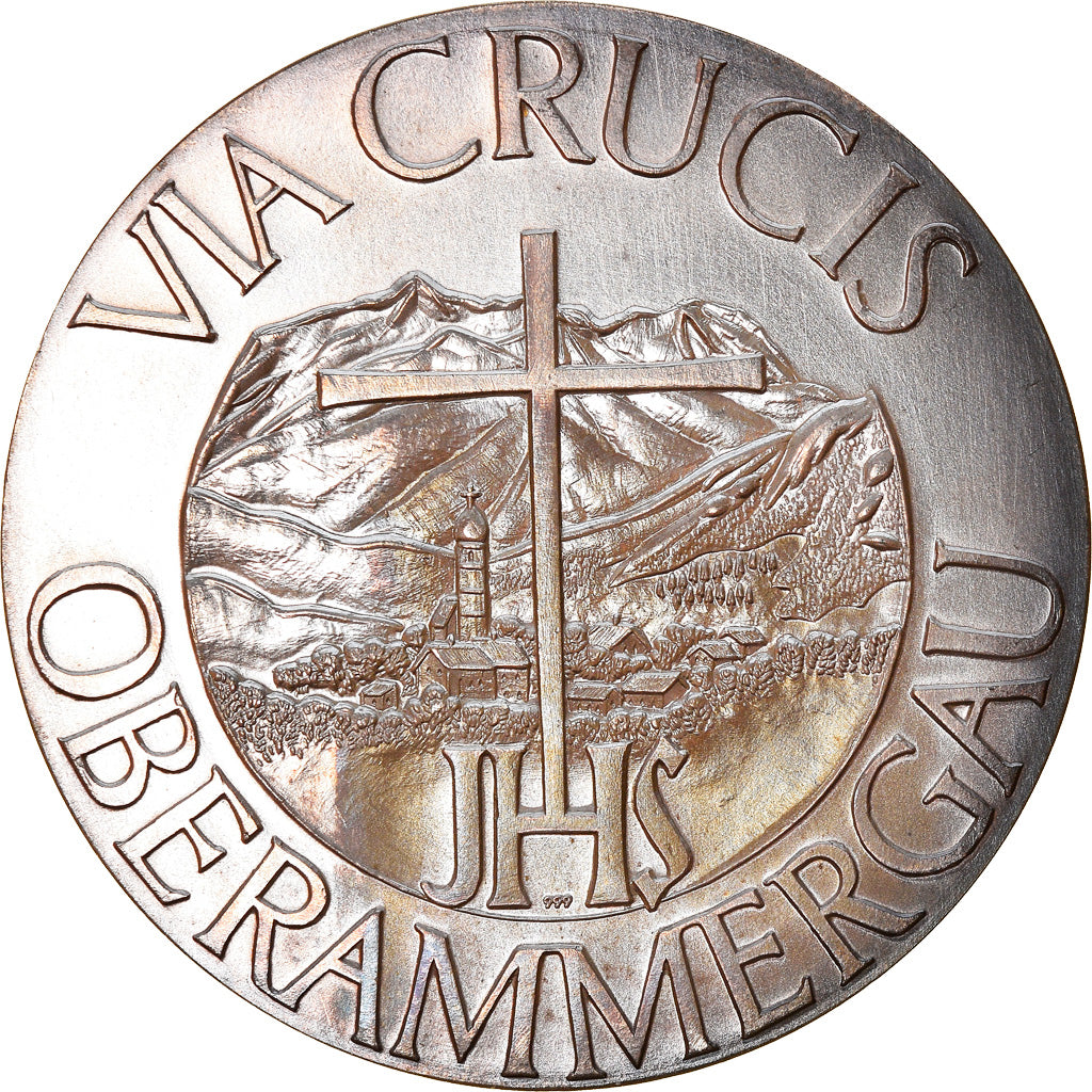 Germany, Medal, Via Crucis, Oberammergau, I, Religions & beliefs, MS(63), Silver