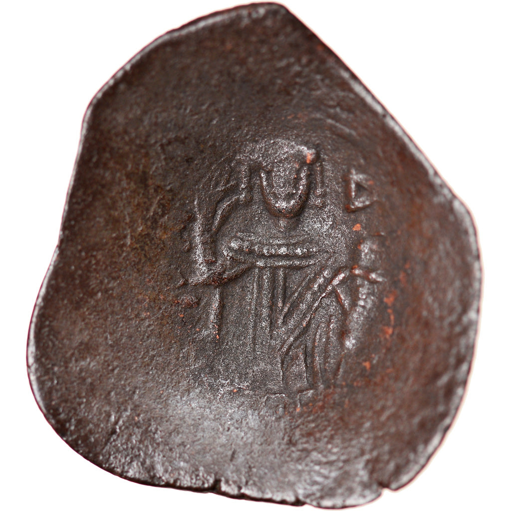 Moeda, Isaac II Angelos, Aspron trachy, 1185-1195, Constantinople, VF(20-25)