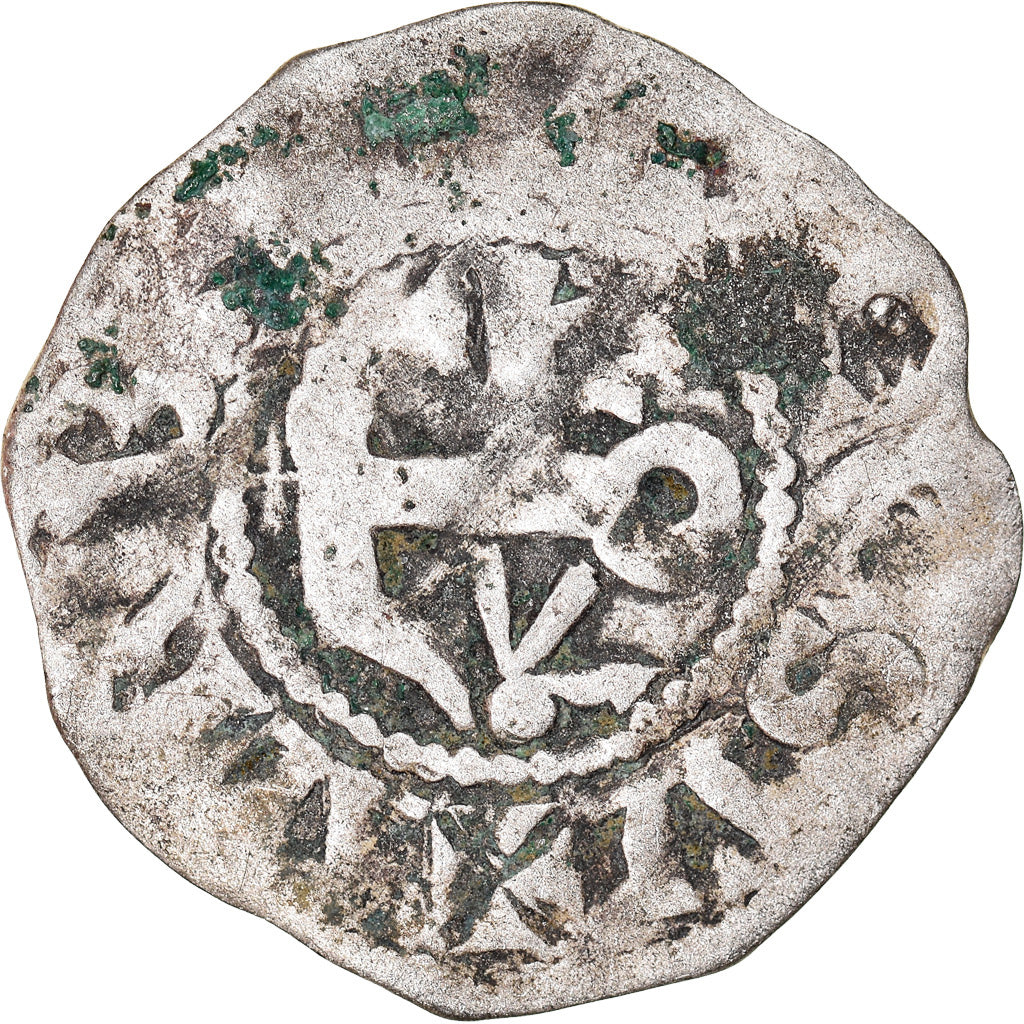 Moneta, Francja, Anjou, Foulques IV, Denarius, Angers, F(12-15), Srebro