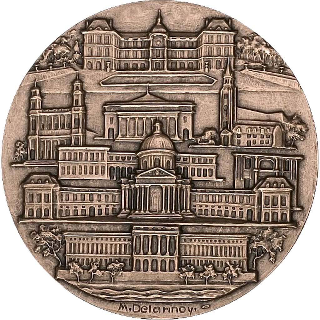 FRANCE, Geography, The Fifth Republic, Medal, MS(65-70), Delannoy, Bronze, 68,..