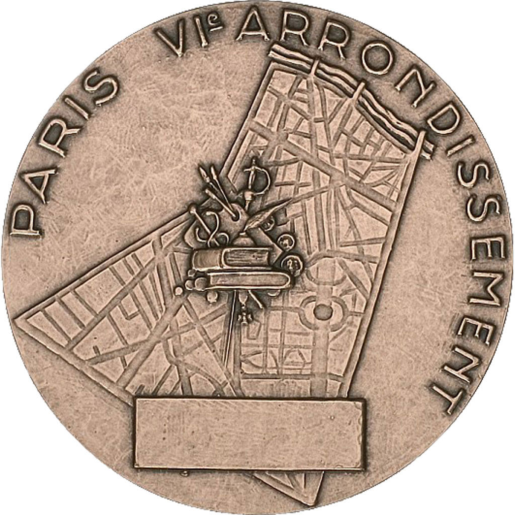 FRANCE, Geography, The Fifth Republic, Medal, MS(65-70), Delannoy, Bronze, 68,..